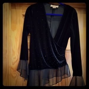 Stretch velvet formal top size 12